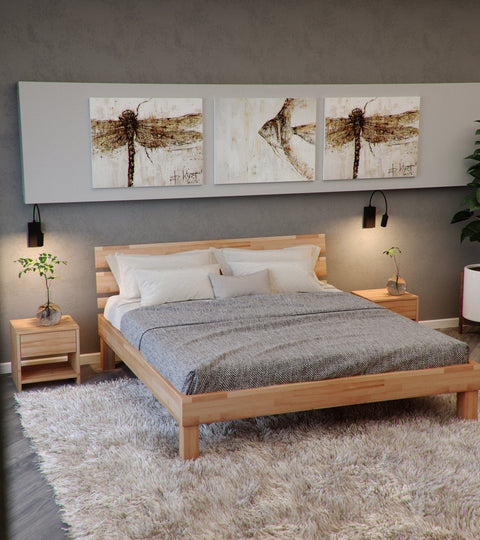 Massivholzbetten aus Buche und Eichenholz