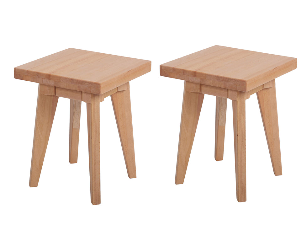 2x Hocker Hans Buche Krokwood