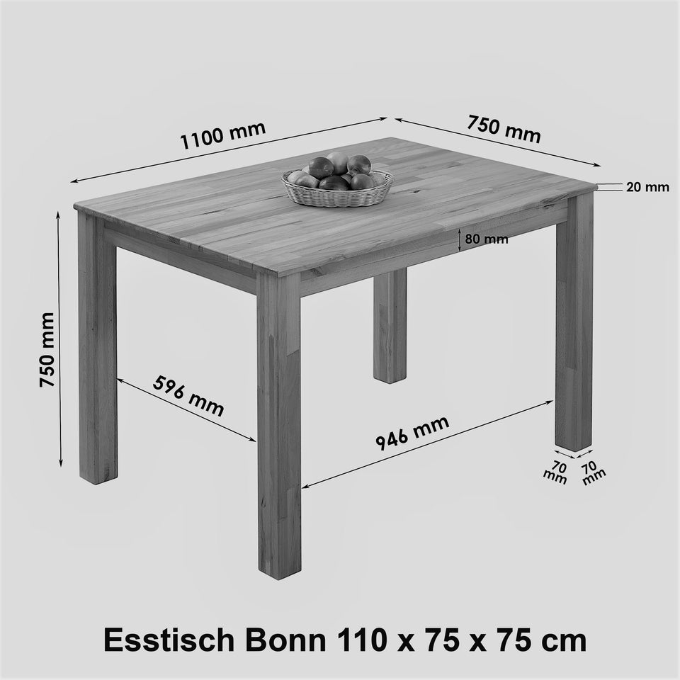 Esstisch Bonn Eiche