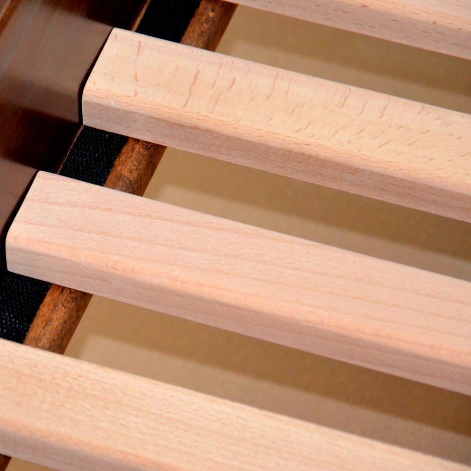 Lattenrost Rollrost mit 20 extra stabilen Leisten aus Massivholz Buche 120x200 cm