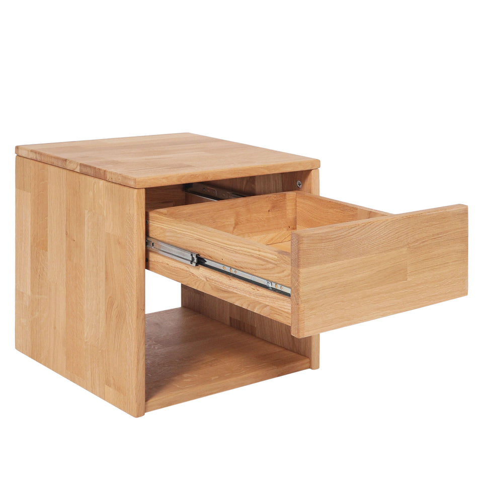 Nachttisch aus Eiche mit Stauraum und Schublade