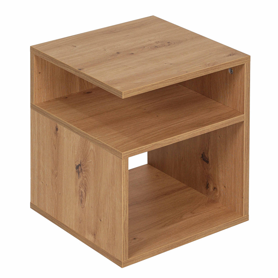 Nachtschrank in Artisan-Eiche, Seitenansicht
