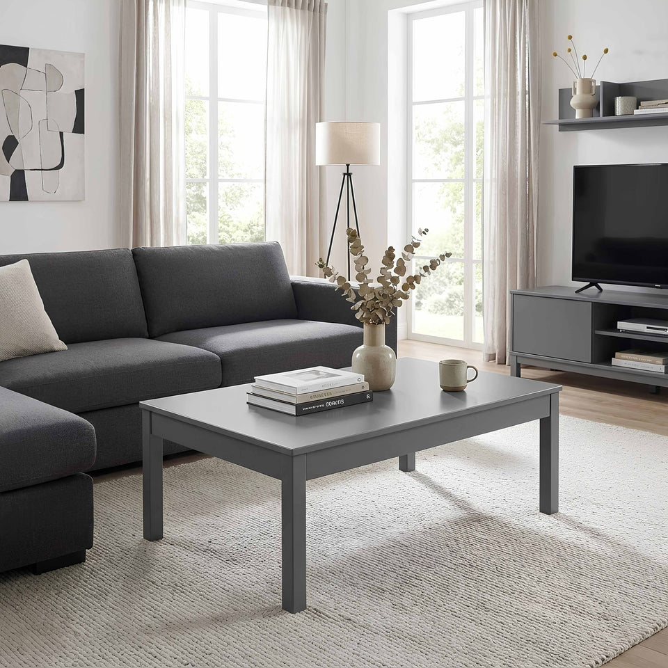 Couchtisch Tomas aus Massivholz, Farbe Grau