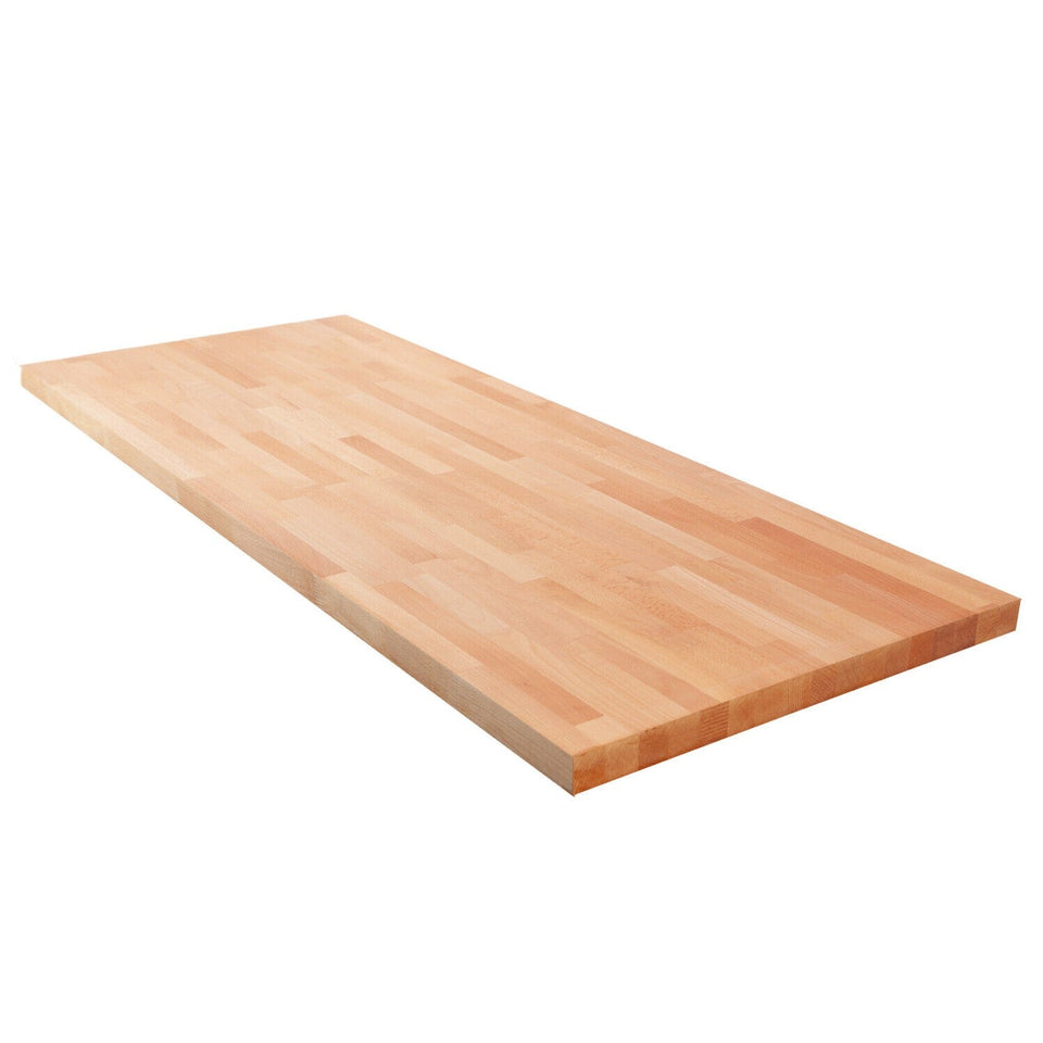Massivholzplatte, Tischplatte, Arbeitsplatte aus Massivholz in Buche 2000x635x38 mm